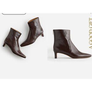 Madewell Dark Brown Leather Ankle Booties